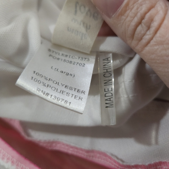 Tea & Cup pink stripped fit and flare spaghetti strap dress. Size Large. - Picture 6 of 7